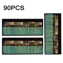 90 шт./компл. алмаз шип зубило дрель комплект для гравировки вырезка роторный инструмент аксессуар
