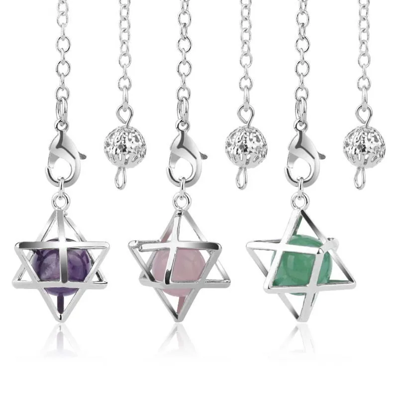 

Natural Crystal Stone Beads Fun Decoration Six-man Star Spirit Amulet Healing Improve Meditation Aura Divination Supplies