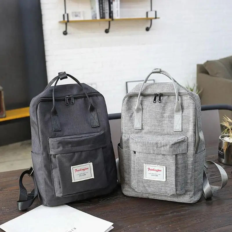 Estilo Preppy de lona de las mujeres, Mochila chicas adolescentes de la escuela bolsa de algodón de las señoras tela Mochila mujeres Mochila
