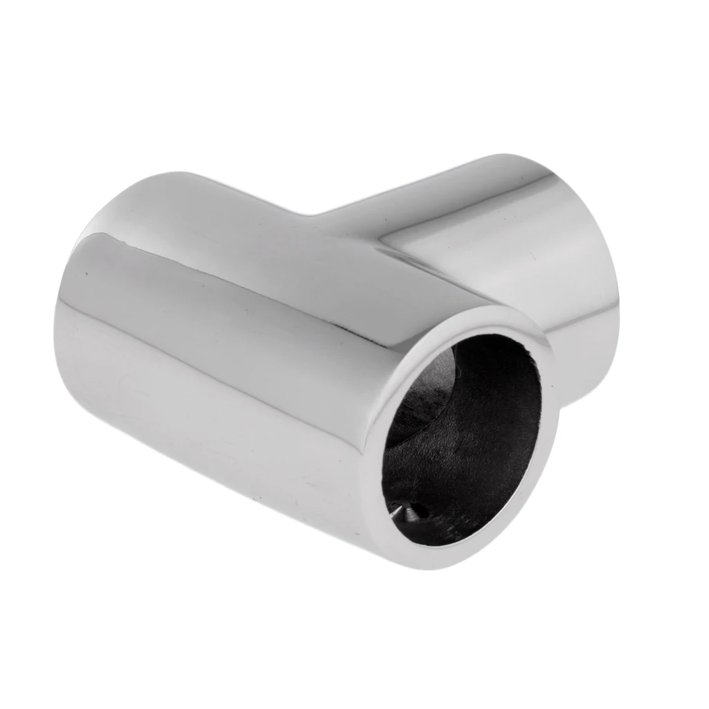 Polished Boat Yacht Deck Hand Rail 1 inch Tee Fittings - Marine Grade 316 Stainless Steel Polished Boat Yacht Deck Hand Rail 1 inch Tee Fittings - Marine Grade 316 Stainless Steel