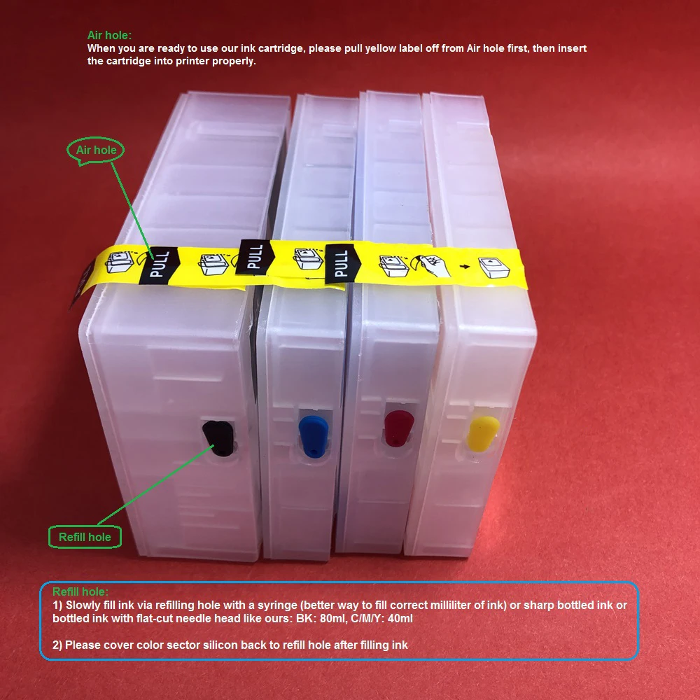 

YOTAT 1set Empty Refillable ink cartridge PGI2700 PGI-2700XL for Canon MAXIFY MB5070 MB5370 iB4075 iB4070 MB5170/MB5470/IB4170