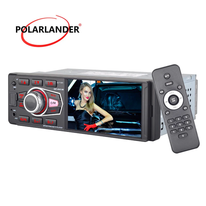1 Din автомагнитола HD 1080P экран 4042UM Bluetooth MP3 плеер FM/USB/AUX in/SD 4,1 дюймов рулевое колесо/дистанционное управление Авторадио