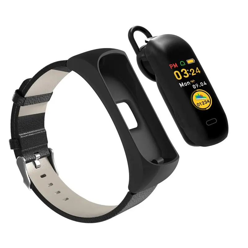 

C15 Call Smart Bracelet Bluetooth Headset Sports Portable Earphones 2 In 1 Compatible With Android IOS Smart Wristband