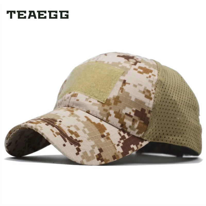 

Teaegg Cap Camo Baseball Cap Men Army Outdoor Breathable Mesh Baseball Caps For Men Hunting Hat Hiking Camouflage Snapback