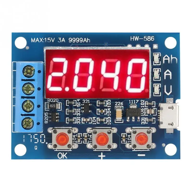 

Battery Capacity Meter 18650 Li-ion Lead-acid Discharge Tester Analyzer Tool Micro USB Power Source High Quality