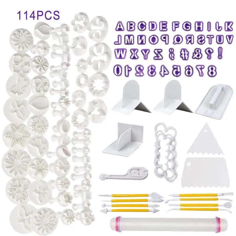 

Fondant Cutter Set Cookie Cutters For Letters Numbers Rose Flower Shapes Set Fondant Tools For Cake Decoration