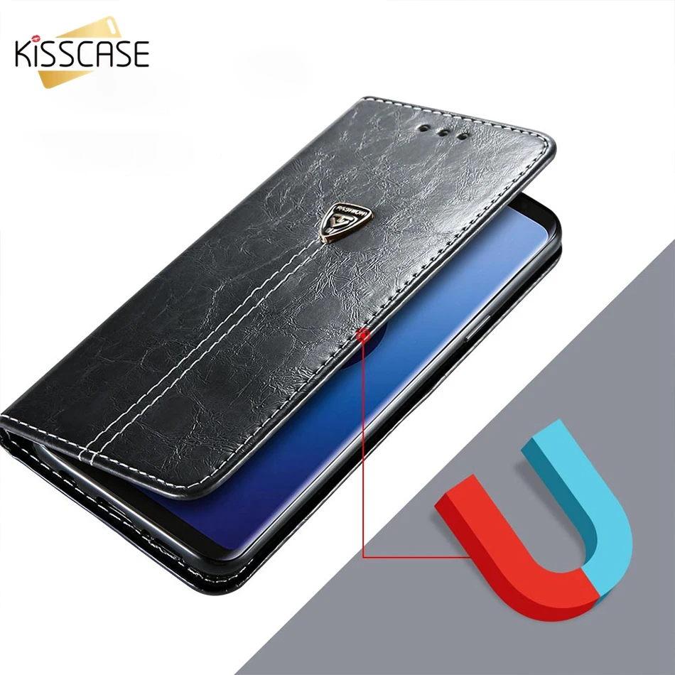 Флип-Чехлы kisscase для iPhone 8 7 6S 6 Plus XS Max XR X 5S кожаные чехлы телефонов Samsung Galaxy S8 S9 Note 9 |