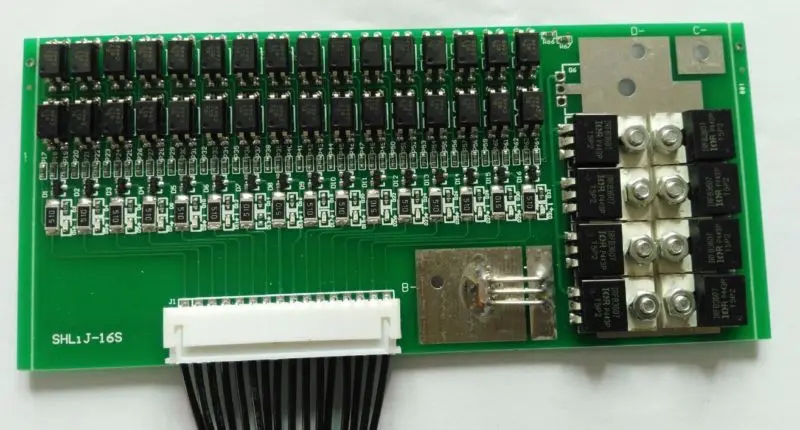 48V 30A 16s ячеек литий железо фосфат батарея BMS защитная доска с балансировкой заряда