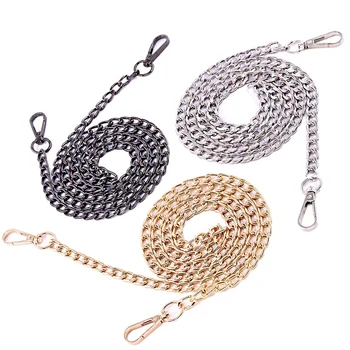 

3Pcs Luxury Fashion 47 Inche Replacement Flat Chain Strap With Buckles Set Perfect For Diy Metal Shoulder Cross Body Bag Hand