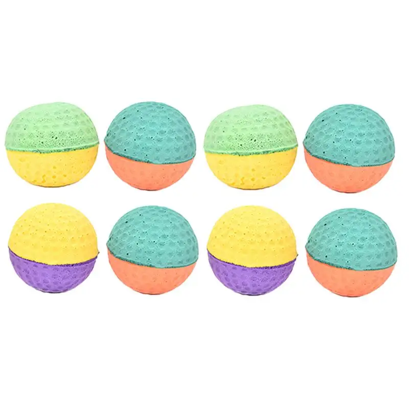 8PCS Latex Balls Durable Cute Colorful Small Adorable Interactive
