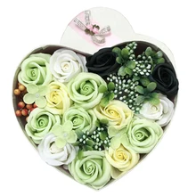 4 Types Artificial Rose Romantic Heart Shape Flower Gift Box Soap Flower For Valentine'S Day Mother's Day To Women valentine day girlfriends romantic birthday rose soap flower gift box