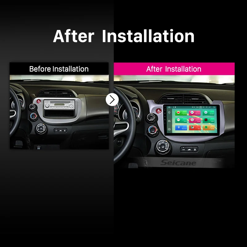 Best Seicane 10.1 inch Android 8.1/8.0 1Din Car Radio For 2007-2013 Honda FIT Touchscreen GPS Multimedia Player Wifi Head Unit 5