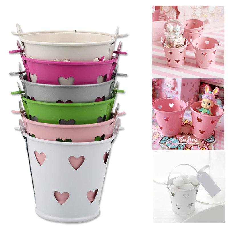 

Decorative Bucket Flower Pot Succulent Planter Bonsai Pot Vertical Planter Vertical Garden Pots Plant Balcony Decor Gifts Box