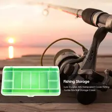 1 пара приманки 2 слоя ABS Прозрачная крышка Рыбалка снасти Box Рыболовный крючок аксессуары для приманки хранения Чехол Контейнер