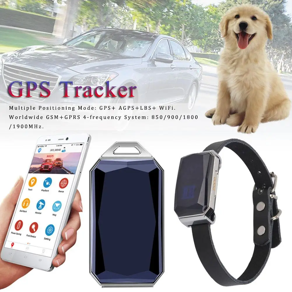IP67 Водонепроницаемый модный Gemstone кулон GSM AGPS WiFi LBS SOS мини GPS Брелок Трекер локатор