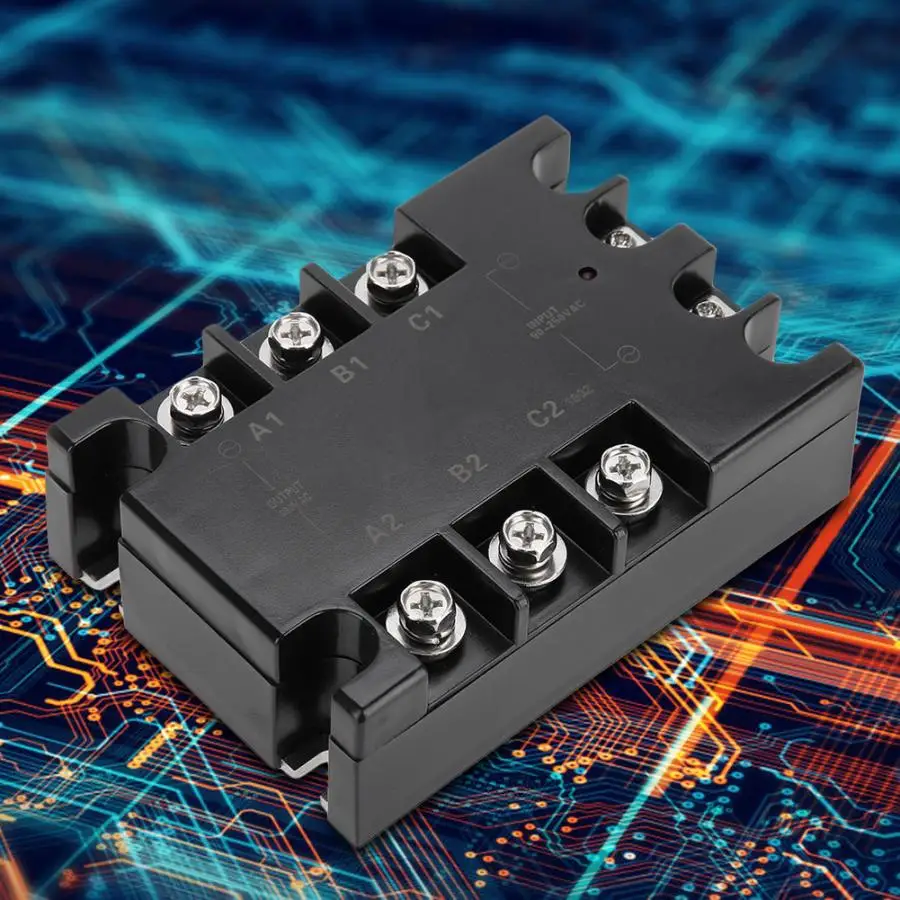 solid state relay 3 Phase 40A AC AC Solid State Relay SSR Input 90