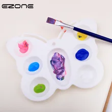 EZONE 7 отверстий Палитра для детей акварель, масло, живопись дисиген формы бабочки Camdy с цветным рисунком лоток школьные поставки