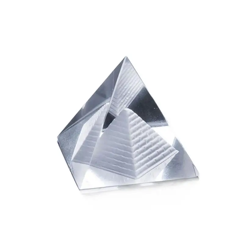 Newest K9 AAA Quartz Crystal Glass Pyramid Carved pyramid  Egypt Egyptian Crystal Pyramid  Crystal Wipes Home Decor #BO