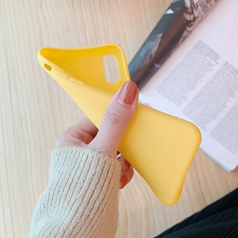 Lovebay Candy Color For iPhone 7 Case Love Heart For iPhone 6 6s 7 8 Plus X XS XR Xs Max Silicone Phone Case Soft TPU Back Cover