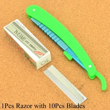 Meisha 1 шт., Мужская бритва с 10 лезвиями, складной нож для бритья, нож для выскабливания бровей, безопасные бритвы для парикмахеров HC0010