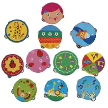 15 см ребенка малыш колокольчик Тамбурин Тамбурины погремушки игрушечный музыкальный инструмент упражнение для рук