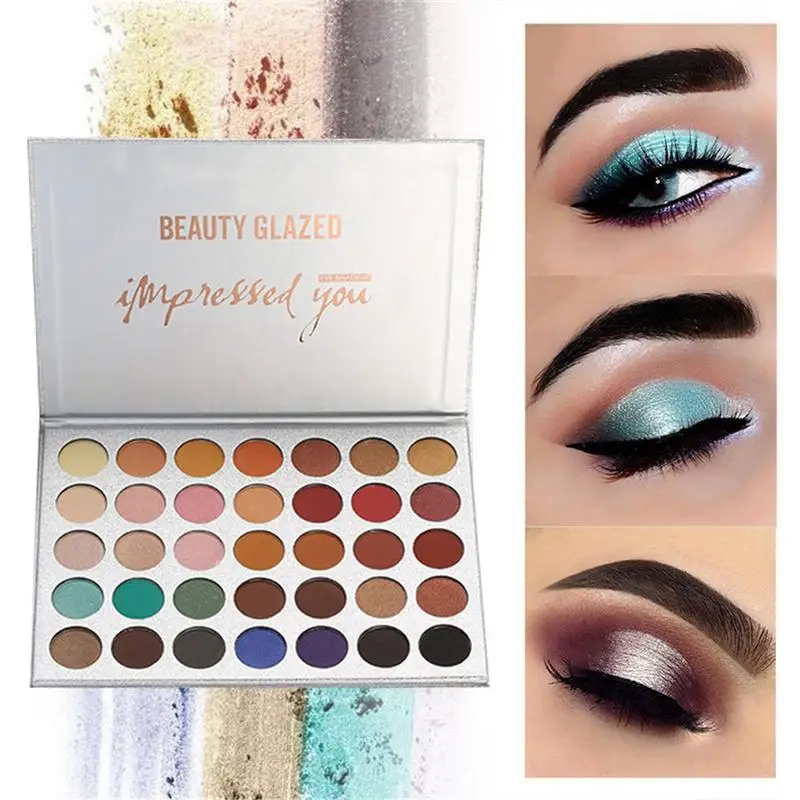 

Beauty Glazed 35 Colors Eyeshadow Palette Shimmer Matte Eye Shadow Makeup Waterproof Long Lasting Eye Shadow Palette