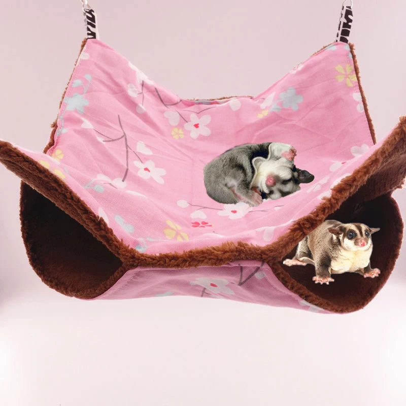 

Pet Birds Hamster Hammock Hanging Bed Double Layer Rat Squirrel Warm House