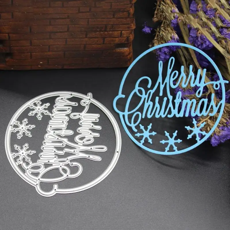 Merry Christmas режущие штампы альбом для карт сделай сам папка шаблонов тиснения