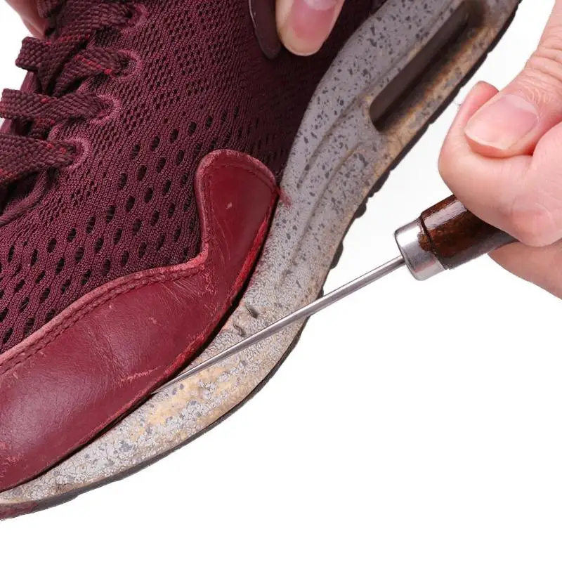 

1/2/5/10pcs Wood Handle Hole Punching Maker Awl Pin Sewing Hand Stitching Leather Craft Shoes Repair Needle Tools Supplies