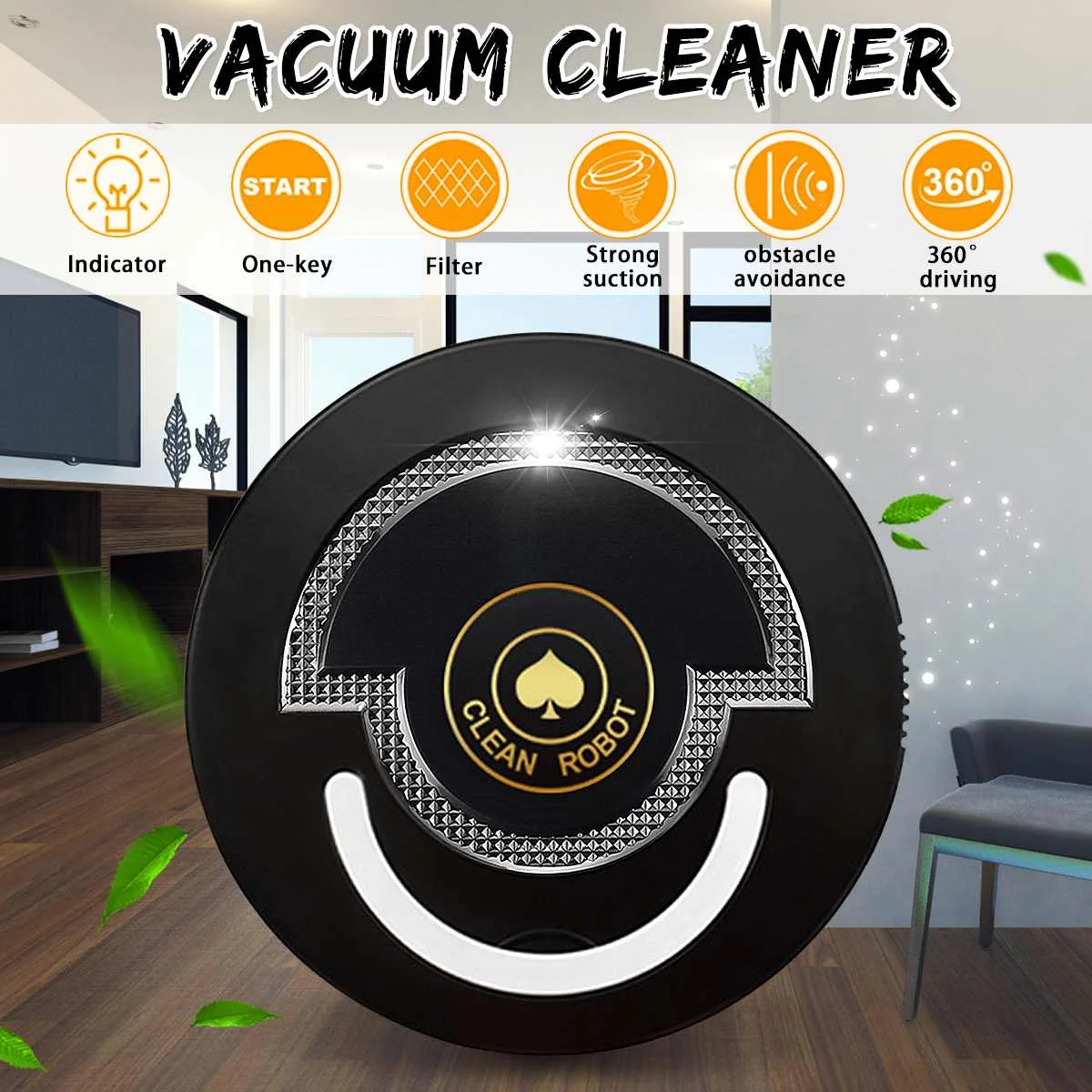 

Rechargeable Automatic Sweeping Robot Vacuum Cleaner Smart Home Cleaning Dust Sterilize Strong Suction Hair Collector