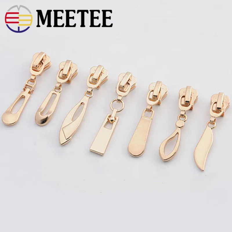 Meetee 20pcs 5# Metal Zipper Head For Resin DIY Down Jacket Clothing Decoration Hardware Accesories ZK581 | Дом и сад