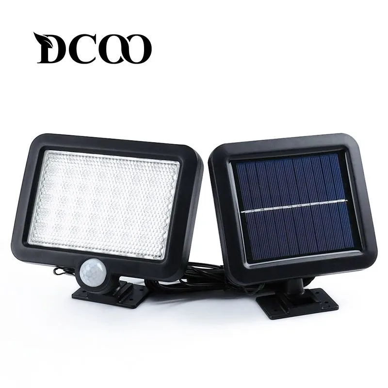 Leds ao ar Decoração do Jardim Sensor de Iluminação Dcoo Lâmpada Solar Livre Gramado Lâmpadas Luzes Parede Detecção Movimento 56