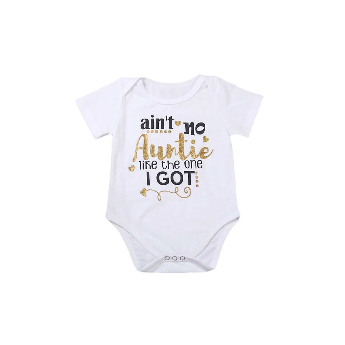 

"ain't no auntie like the one" Print Short Sleeve Baby Bodysuit
