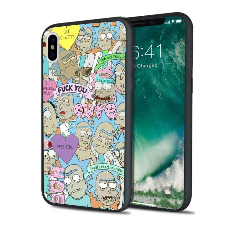 Capa Rick Good Morty Black Soft Silicone Phone Case Cover