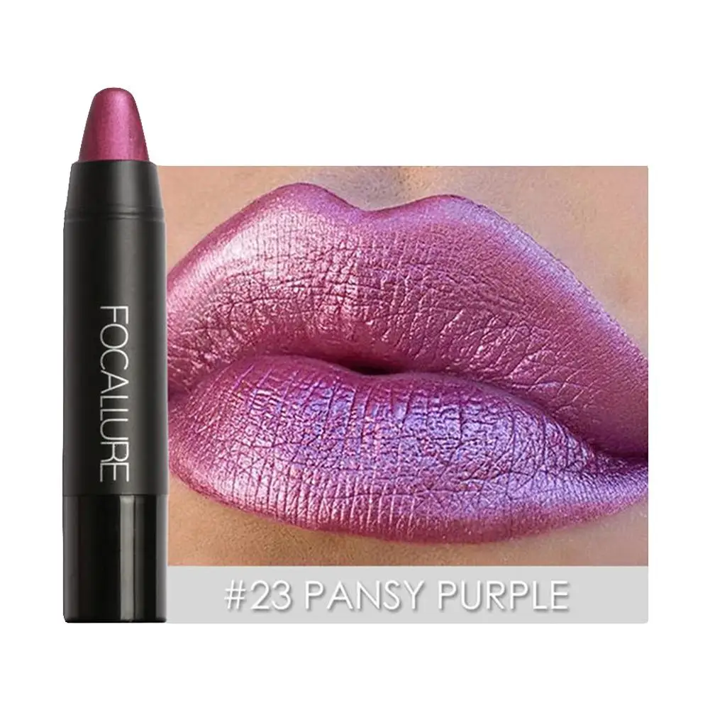 

New Metal Color 8-color Red Pen Long-Lasting Pearl Lipstick Metal Color High-quality lip makeup Color 20 to 27