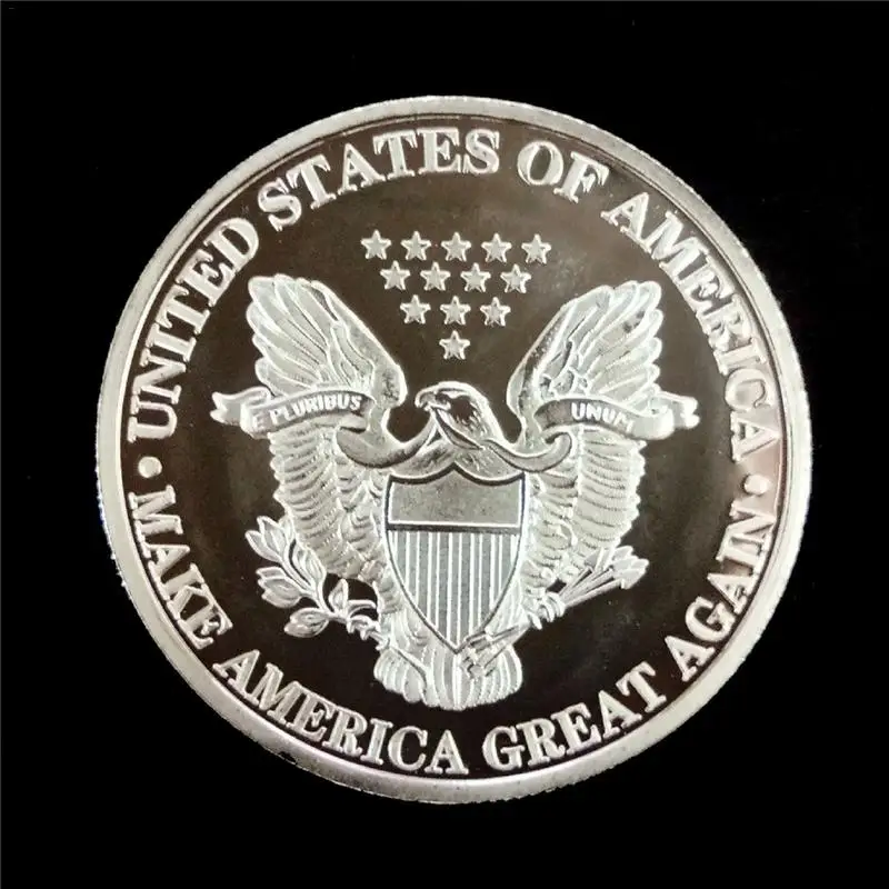 Color Donald Trump Bitcoin Metal Commemorative Coin Family Decoration Collection Medal Historical Memorabilia
