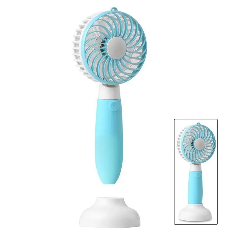 

Portable Windmill USB Rechargeable Mini Fan 3-Speed Handheld Fan Desktop Fan (Blue)