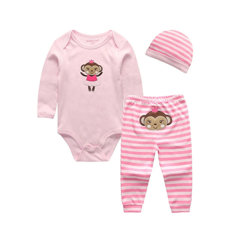 

2019 Unisex 3PCS/Lot Sock Pant Hat 0-Neck Girls Baby Clothing Set Short/Full Sleeve Newborn Baby Girl Clothes Baby Boy Clothes