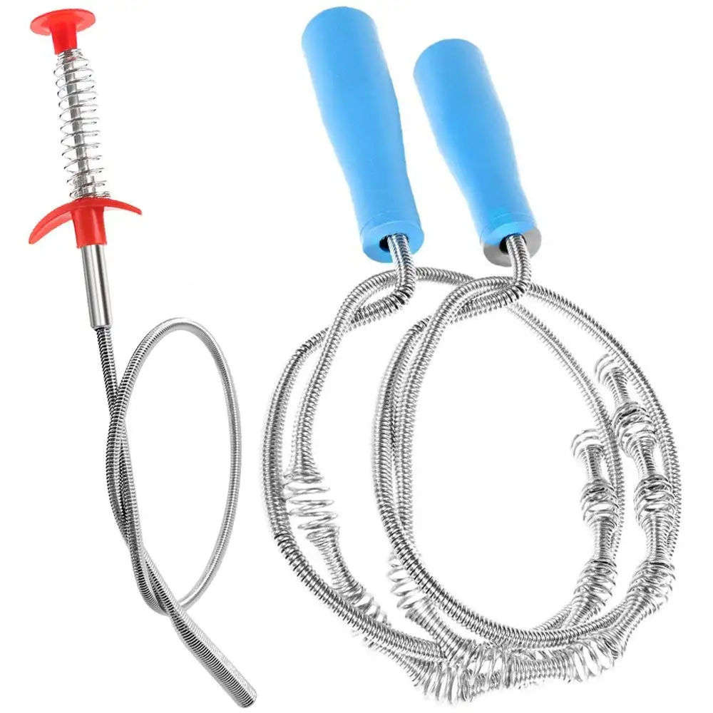 

3 Pack Drain Snake Hair Catcher Clog Remover, Metal Drain Relief Auger Cleaning Tool for Bath Tubs, Sink, Toilet, Sewers, Kitc