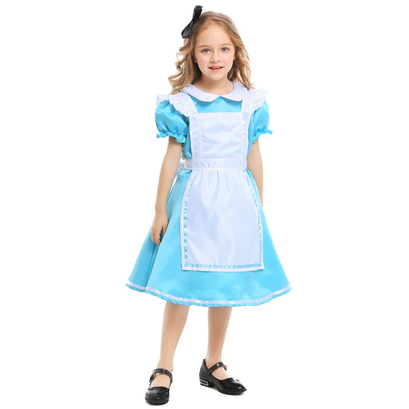 

Alice In Wonderland Kids Girls Fancy Dress Lolita Cosplay Halloween Costume For Kids