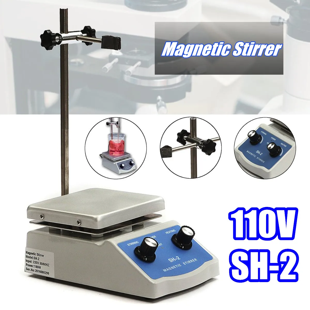 New Hot Plate stirrer 110V/50Hz SH 2 Hot Plate