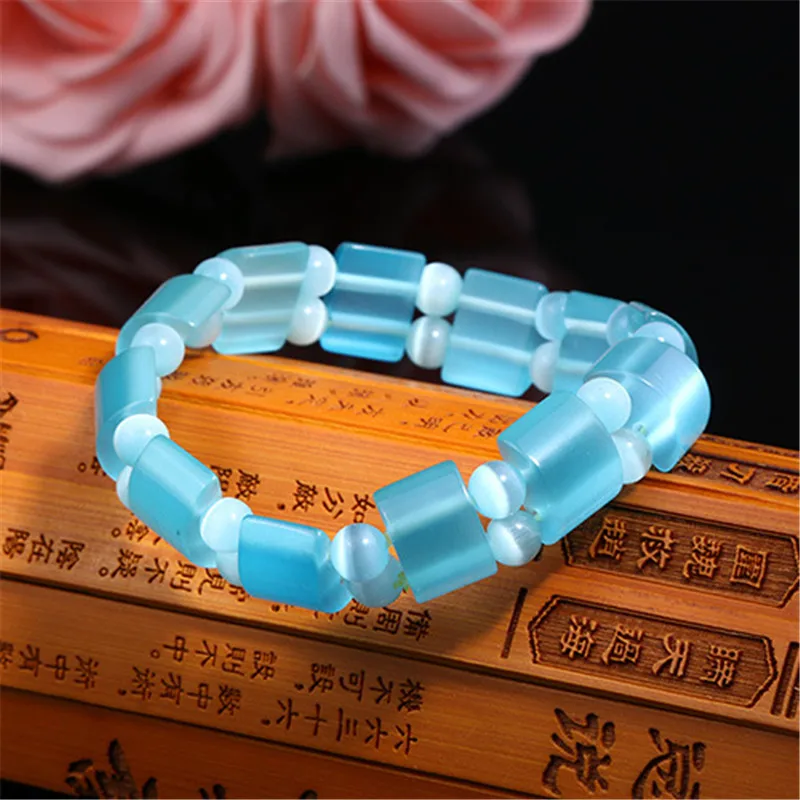 Glam Luxe опал браслеты и для девочек подростков Pulseiras Femininas эластичные|Браслеты с