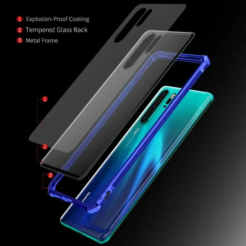 Для Huawei P30 Pro Lite чехол Роскошный тонкий алюминиевый бампер Металлический