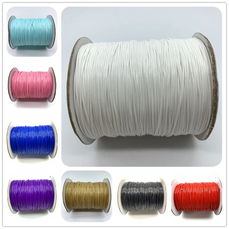 

10yards/Lot 0.8mm Waxed Cotton Cord Waxed Thread Cord String Strap Necklace Rope Beads For Jewelry Making For Shamballa Bracelet