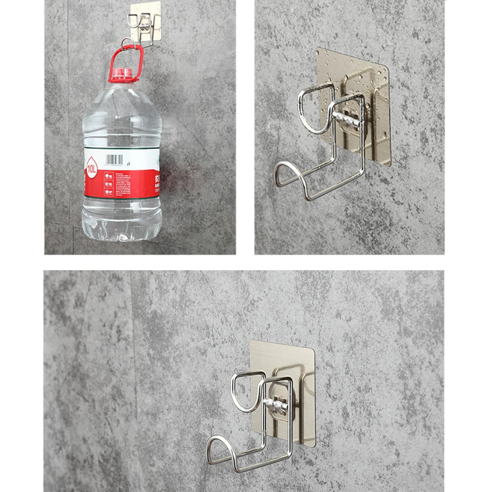 

Stainless Steel Strong Adhesive Hook Wall Mounted Rustproof Kitchen Bathroom Door Sticky Hanger Holder Wash Basin Holder