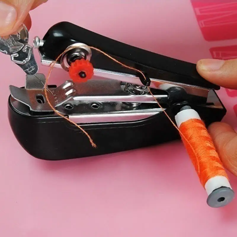 1 ud. Mini máquinas de coser sin cable ropa de mano útil portátil máquinas de costura manual herramientas Accesorios ► Foto 3/5