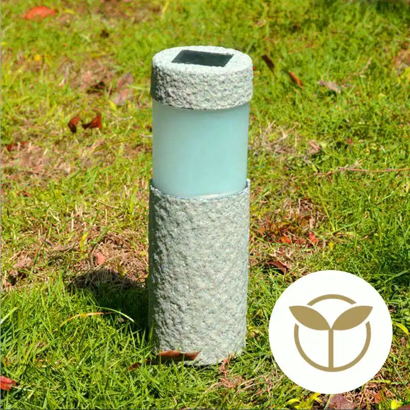 

2 pcs LED Solar Garden Light Stone Pillar Garden Light Outdoor White Solar Light Lawn Lamp Court yard Decoration Solar Lamps