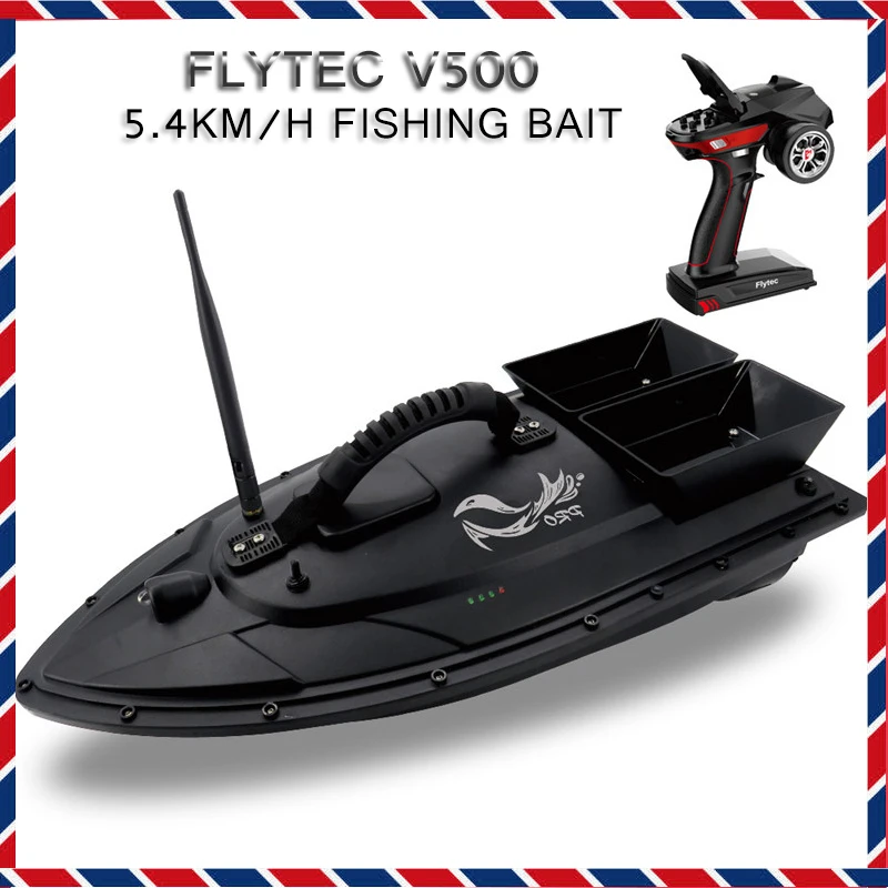 

Flytec V500 5.4km/h Fishing Bait RC Boat 500M Remote Control Fishing Ship Boats Brush Double Motor Outdoor RC Boat for Kids Toys