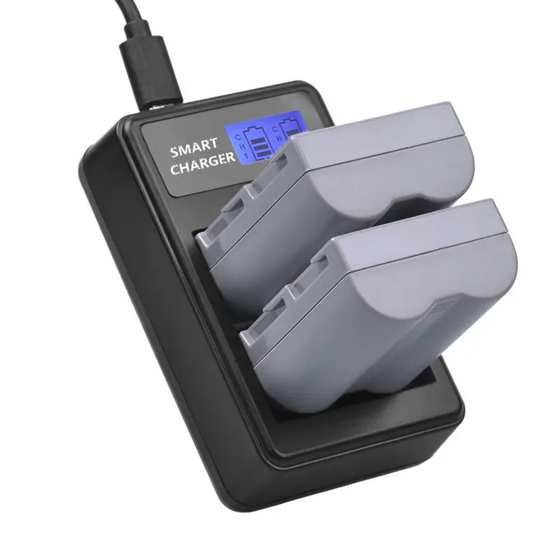 En El3E/El3 Usb ЖК дисплей двойной порт зарядное устройство для Ni Kon D300S D300 D100 D200 D700 D70S D70