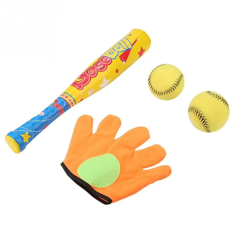 4Pcs/Set Baseball Toys Bat+Gloves+Ball Set Outdoor Sports Game
